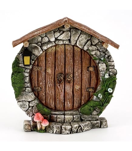 Statue Décoration Jardin Exterieur Visage Portes De Fées Miniature – Lot De 4 Portes 3D 10x10cm, Décoration De Jardin, Arbres, Pots, Pour Créer Un Monde Féerique Décoration Jardin Exterieur Zen