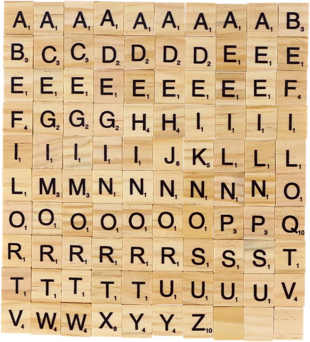 Ultnice 100pcs Wood Letter Tiles Scrabble Tiles A Z Capital Letters Educational Toy For Diy Crafts Pendants Spelling Alphabet Coasters Making Games Toys Games Chefhouseresort Com Np