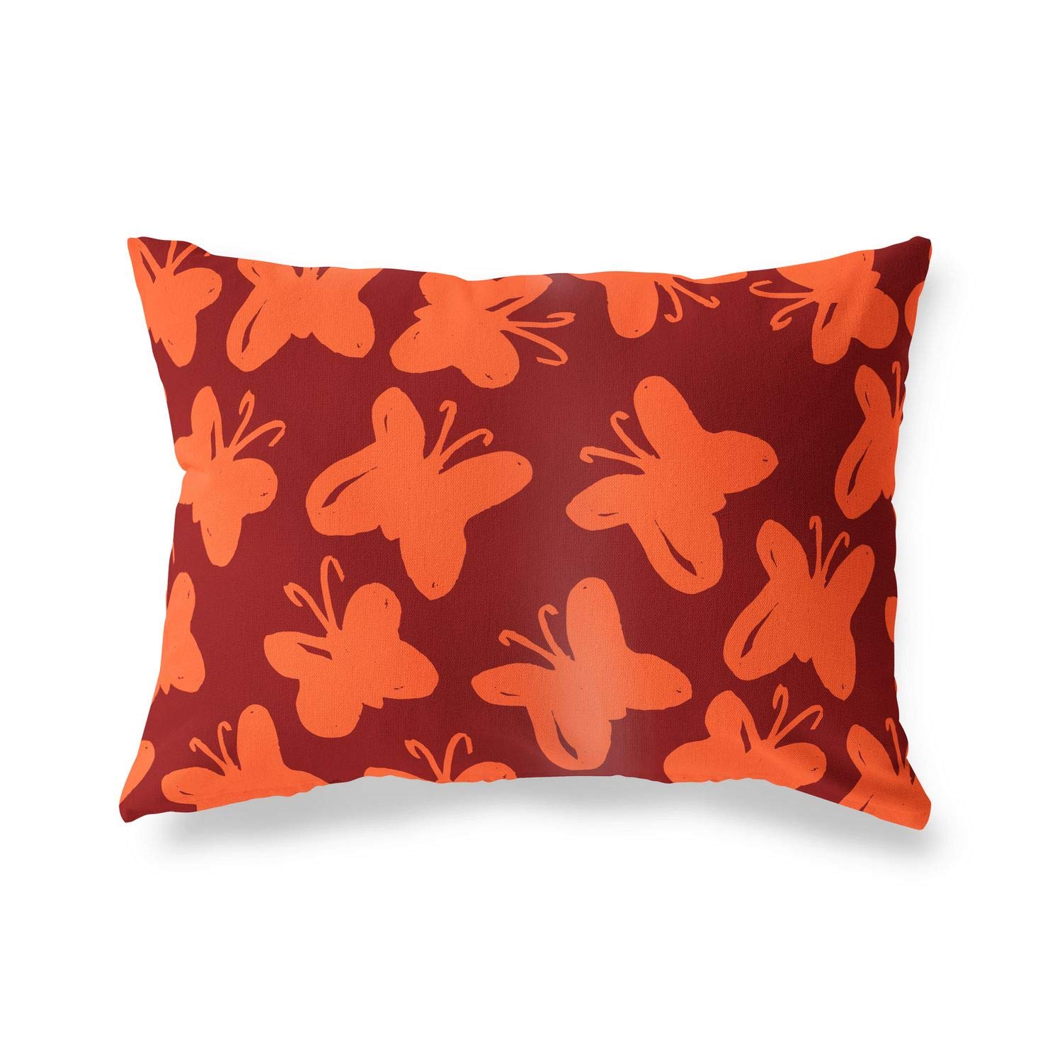 BonaMaison Decorative Cushion Cover, Orange Bordeux Throw Pillow Covers, Home Decorative Pillowcases for Livingroom, Sofa, Bedroom, Size: 45X60 Cm - Designed and Manufactured in Turkey