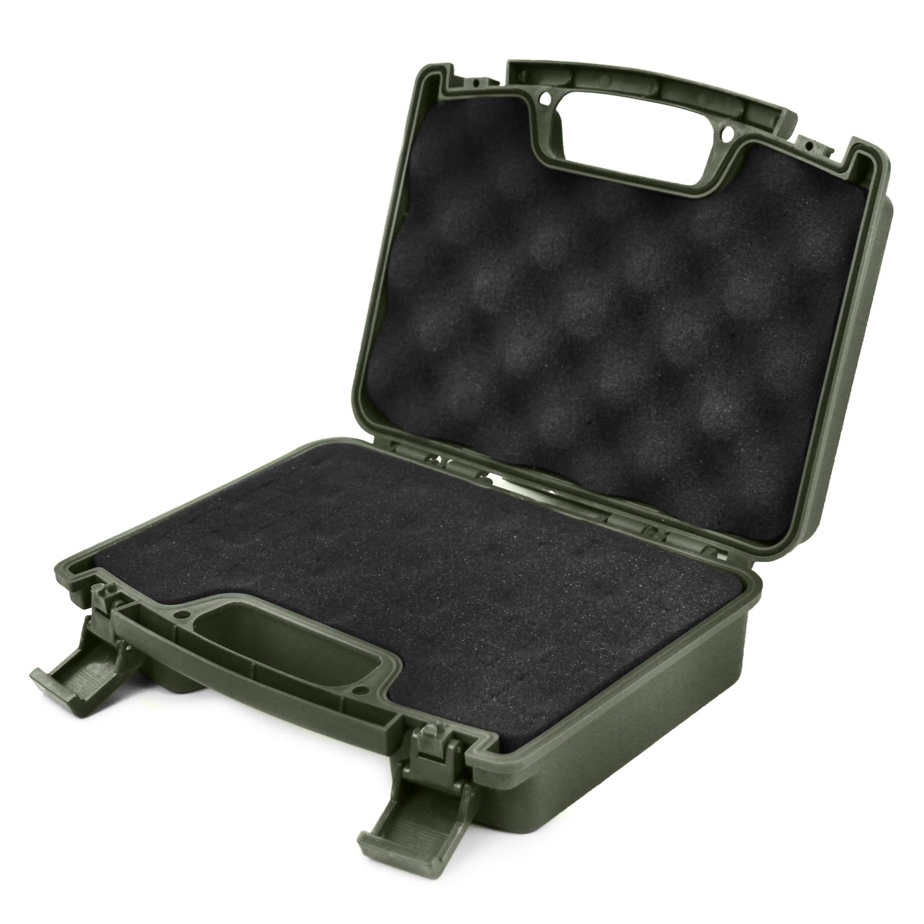 GUGULUZA Hard Shell Case for Pistols, Grid Foam Insert, Short Gun Case, 26 × 21 × 7.5 cm, Army Green