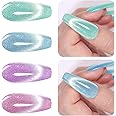 Vishine Galaxy Cat Eye Holographic Glitter Gel Nail Polish 4 Colors Set Soak Off UV LED Light Starry Sky Effect Magic Gel Nail Polish Kit Manicure Nail Art Kit 8ml