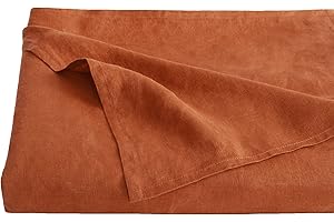 S VICTORY SYMBOL 100% Organic Linen Flat Sheet 1 Piece-Stone Washed French Flax Bed Sheets King Size,Soft Flat Top Sheet Breathable(108"x102",Caramel)