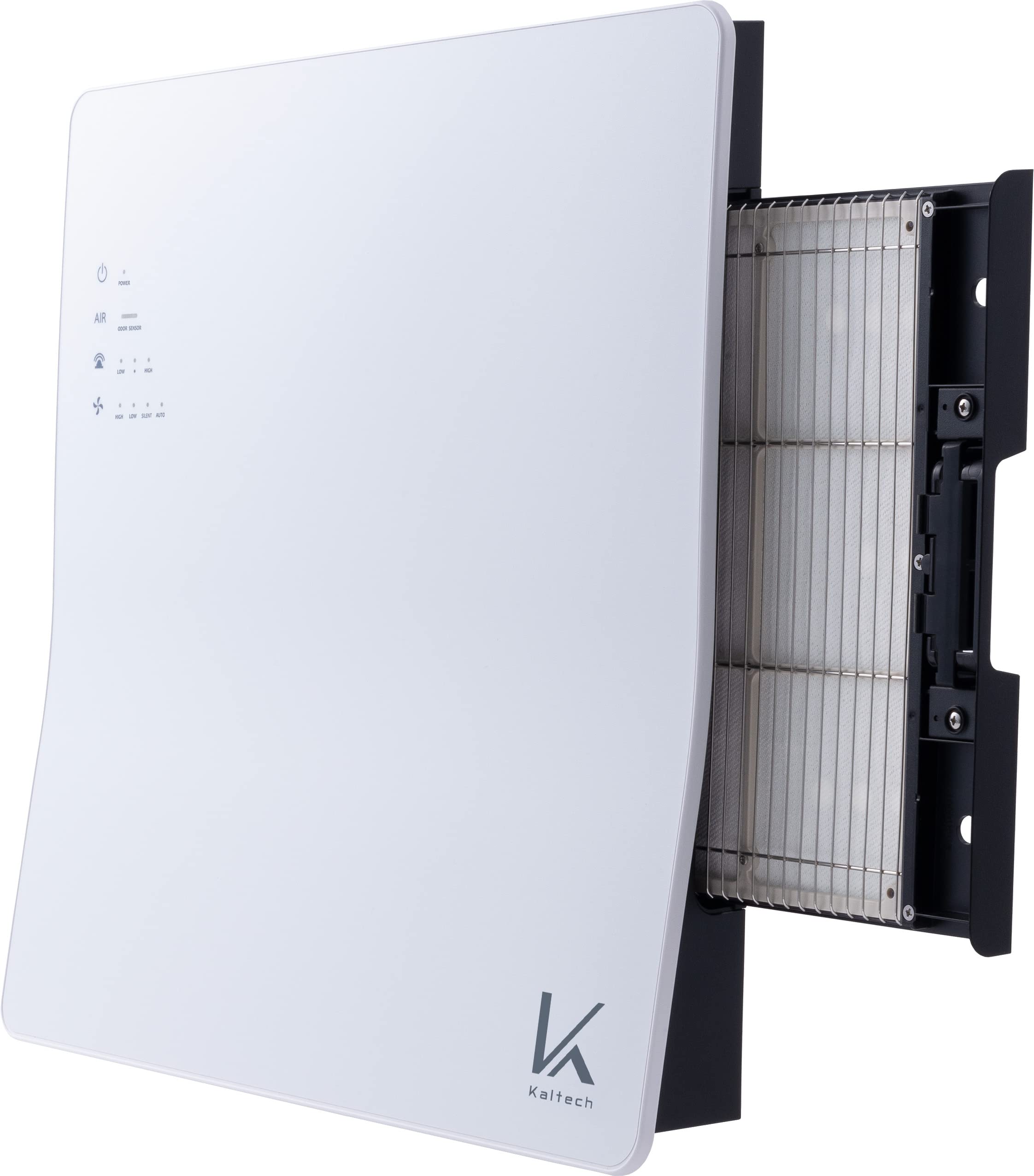 Kaltech Wall Air/KL-W01U Wall Mounted Photocatalytic Air Purifier, Made in Japan, Washable Reusable Filter, Quiet, Remove Odor, Allergen, Mold, Smoke, VOC, Pollen & Pet Allergy, up to 560sqft