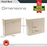 Burg-Wächter MB02AC Antique Cream Wall Mounted Post Box 36x31x10cm view 4