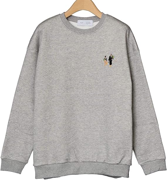 Amazon スウェット スエット トレーナー Leon レオン Mathilda マチルダ ワンポイント 胸刺繍 裏起毛 映画 主人公 キャラクター 名場面 ワンシーン 凶暴な純愛 グレー トレーナー パーカー 通販