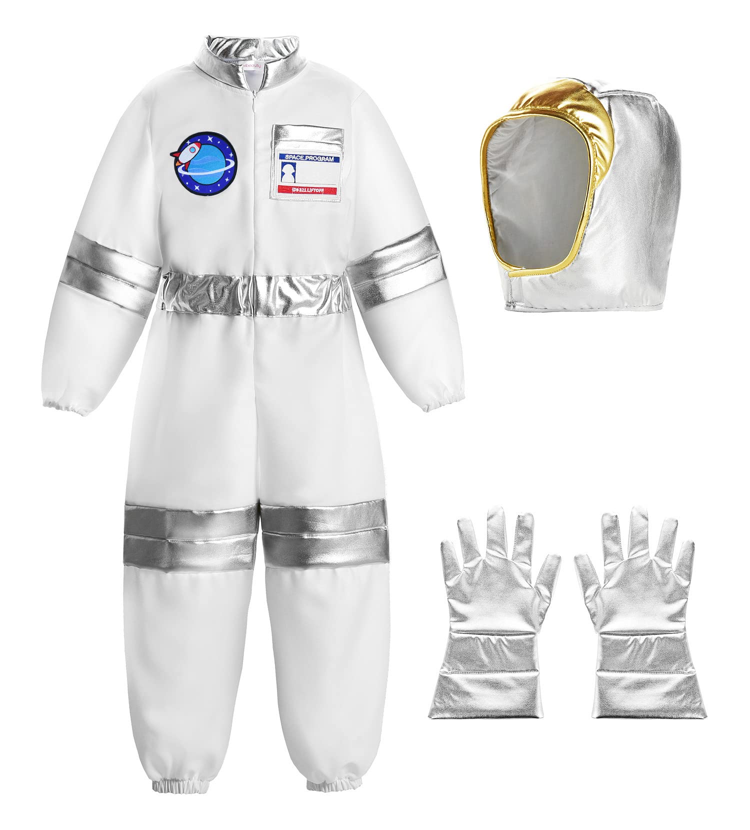 ReliBeauty Boy’s Astronaut Costume Kids’ Space Jumpsuit, 3-4/100