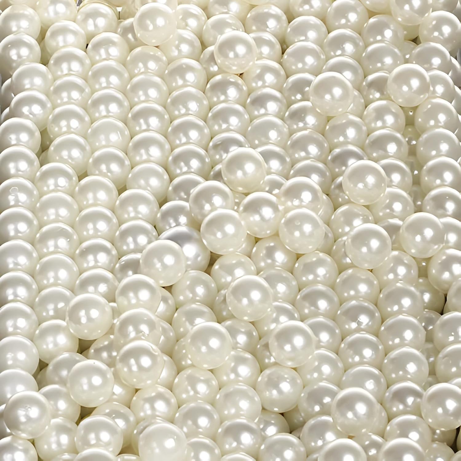 Vase Fillers - Sooyee Art Faux Pearls 1700-Pcs Loose Beads no Hole 1.1 Lbs (8mm,Ivory) for Vase Fillers, Table Scatter, Wedding, Birthday Party Home Decoration