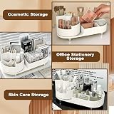 BULLA 360 Rotating Makeup Organiser 2 in 1 Skincare Storage White view 5