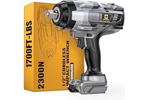 CERYCOSE Cordless Impact Wrench 1/2 inch Compatible with Dewalt Battery: 1700FT-LBS High Torque Impact Wrench Heavy Duty Tool - Brushless Electric Impact Gun Includes LED Work Light - Bare Tool Only