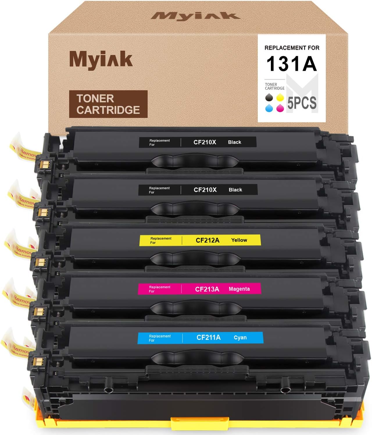 MYIK Remanufactured Toner Cartridge Replacement for HP 131A 131X CF210X CF210A CF211A CF212A CF213A for Laserjet Pro 200 Color MFP M276nw M276n M251nw M251n (2 Black 1 Cyan 1 Magenta 1 Yellow)