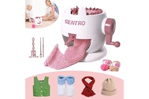 cdbz Knitting Machine,22 Needles Knitting Machine,Smart Weave Knitting Round Loom Knitting Machines Knitting Board Rotating Double Knit Loom Machine Kit for Adults/Kids DIY Knit Scarf Hat Sock B