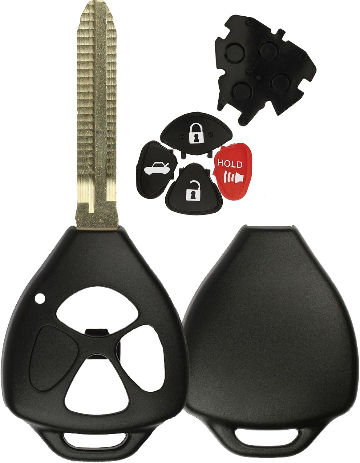 KeylessOption Keyless Entry Remote Fob Blank Key Blade Shell Case for Toyota RAV4 Venza Yaris Matrix Vibe xB - Image 3