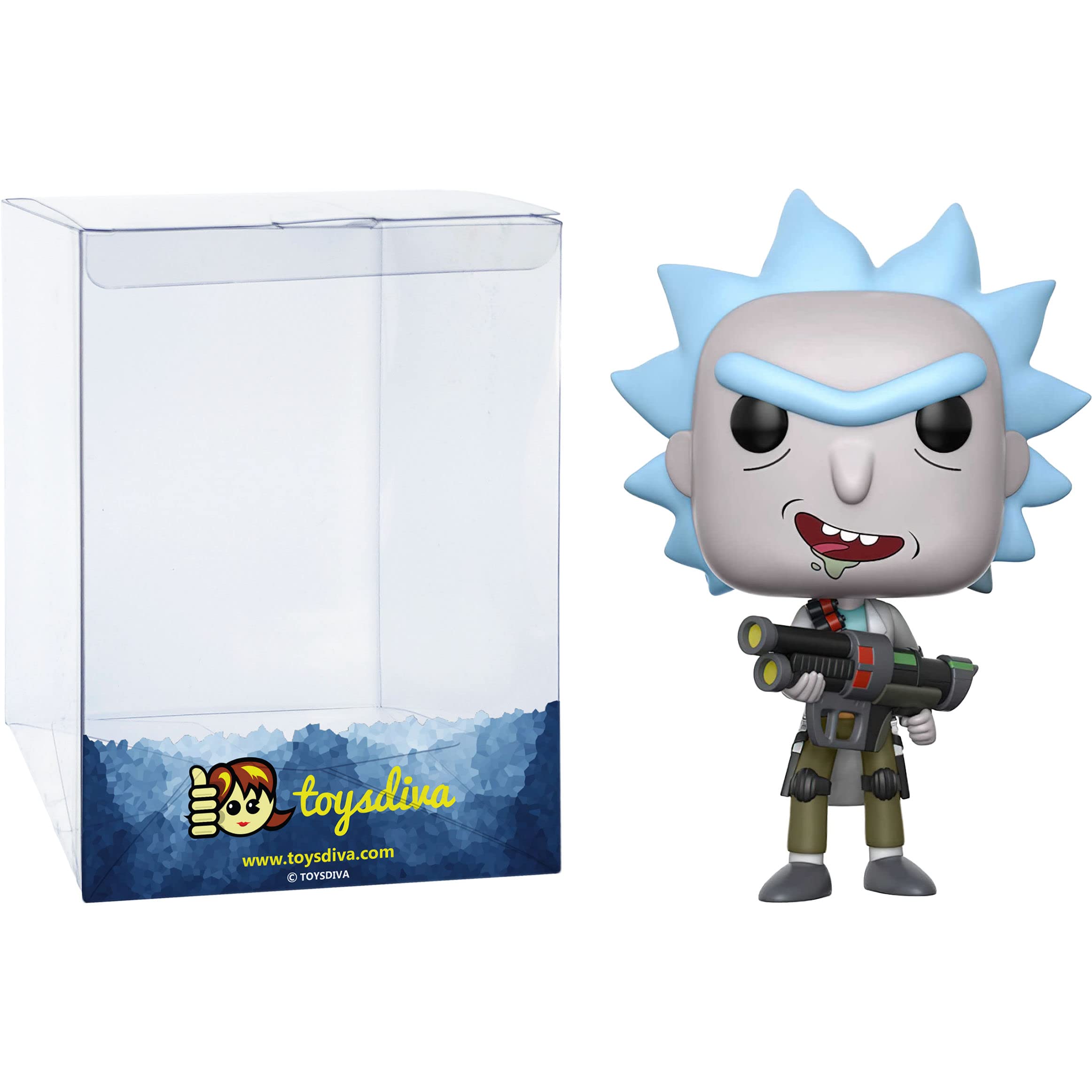 Weaponized Rick (Chase): P o p ! Animation Vinyl Figurine Bundle with 1 Compatible 'ToysDiva' Graphic Protector (172-12439 - B/A)