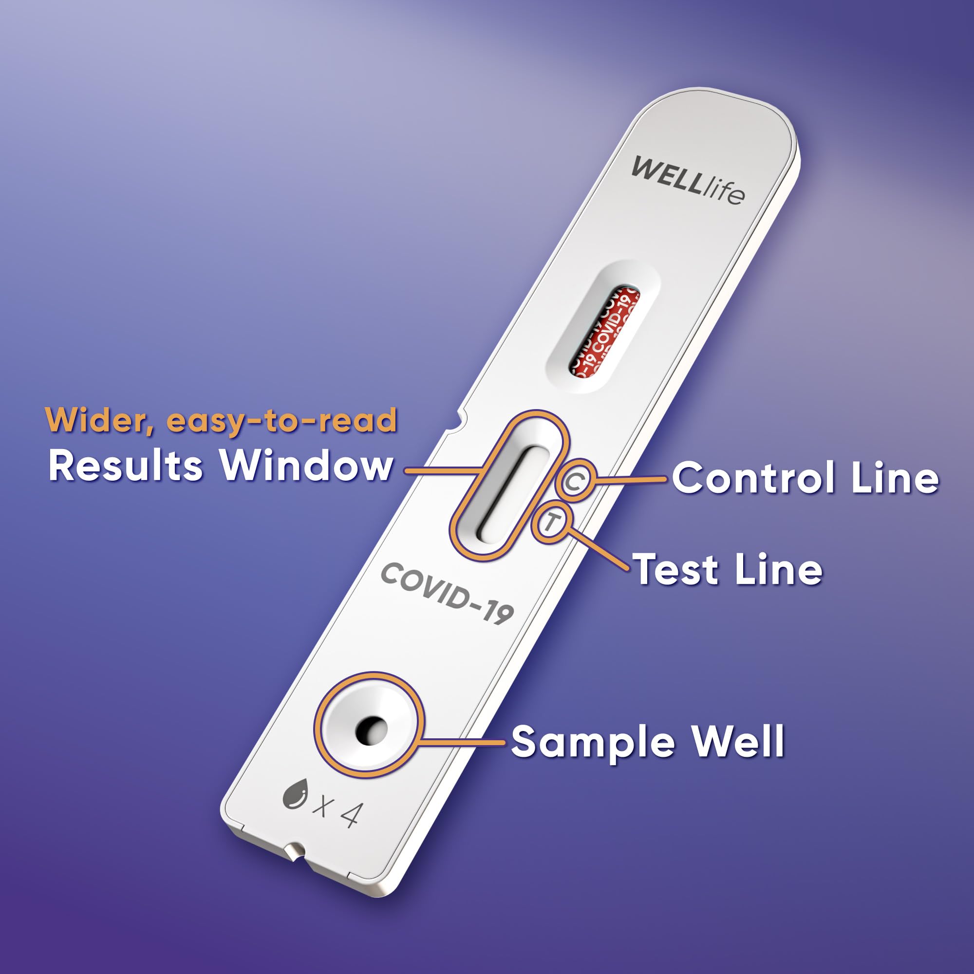 WELLlife Covid-19 Antigen Home Test, FDA Authorized OTC Covid Home Test with 10 Minute Results, 1 Pack, 5 Tests Total, Easy to use & No Discomfort