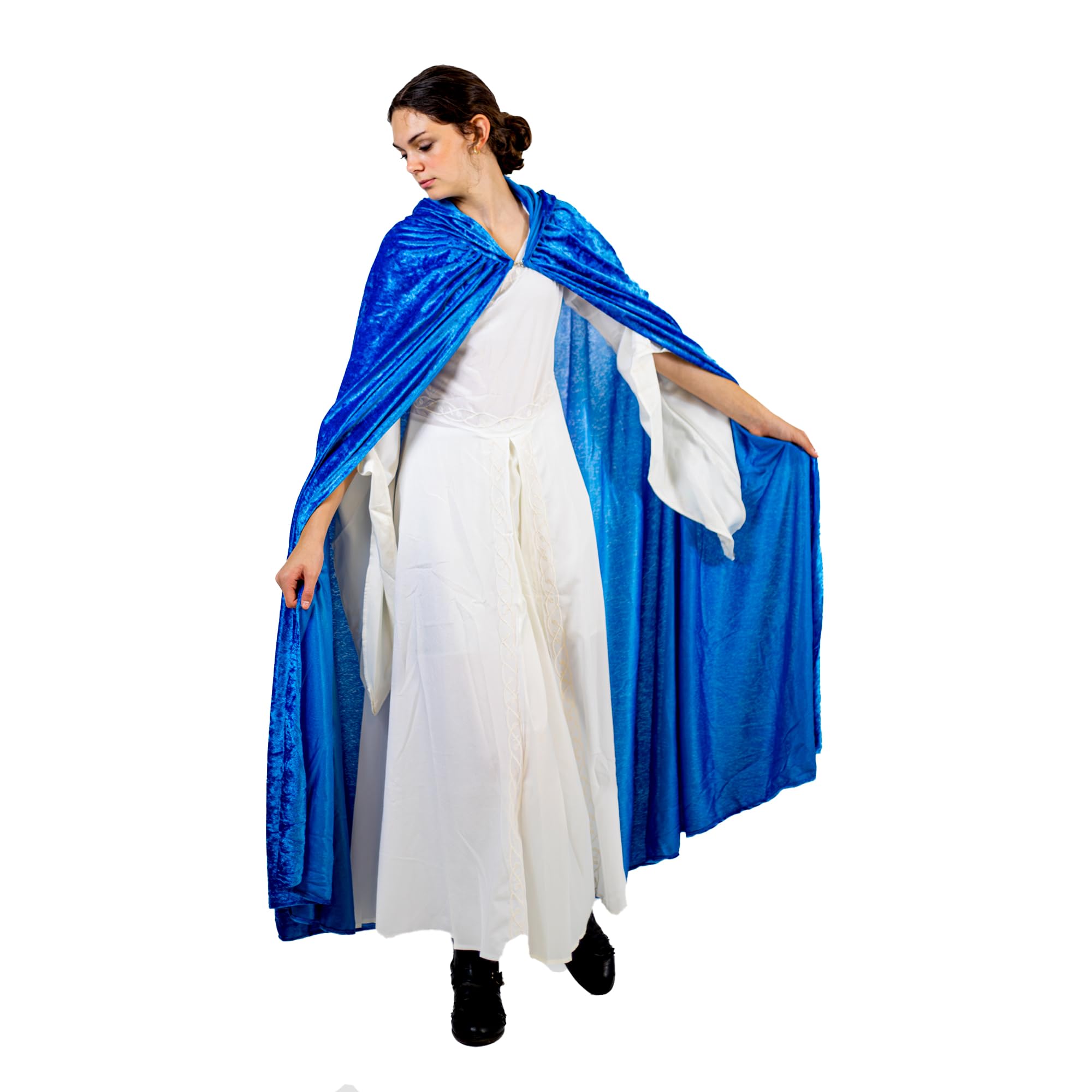Everfan Hooded Cape | Cloak With Hood For Halloween, Cosplay, Costume, Dress Up Royal Blue Adult