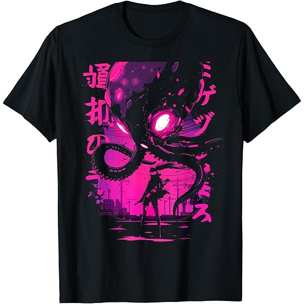 Amazon.com: Anime Manga Cyberpunk Aesthetic Techwear Harajuku T