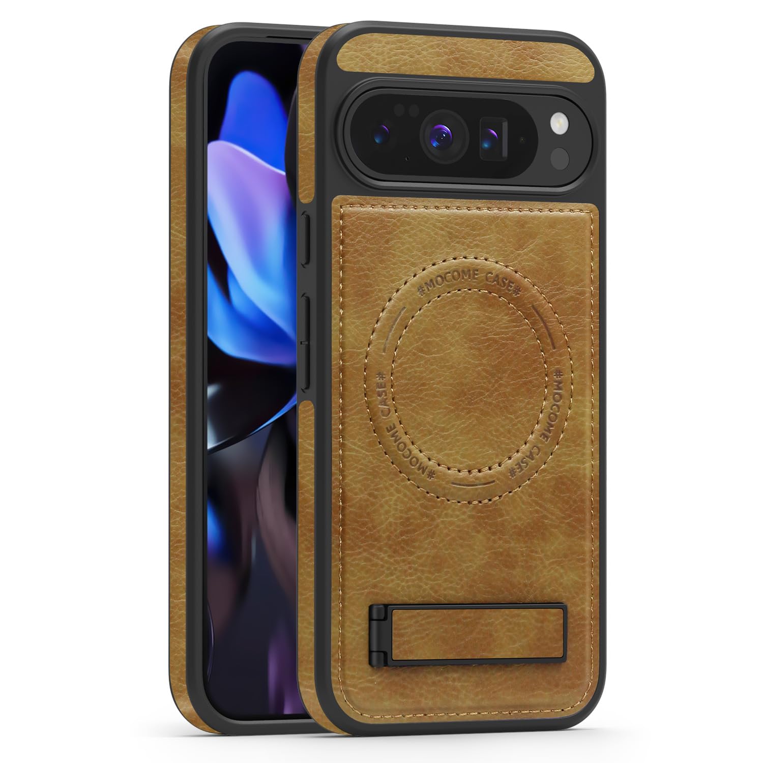 Photo 1 of Lunivop for Google Pixel 10 Pro XL Case PU Leather [Compatible with Magsafe Wireless Charging] Magnetic Cover Stand Funda para Google Pixel 10 Pro XL 6.8 '' 2025 Rugged Best Phone Cases Brown