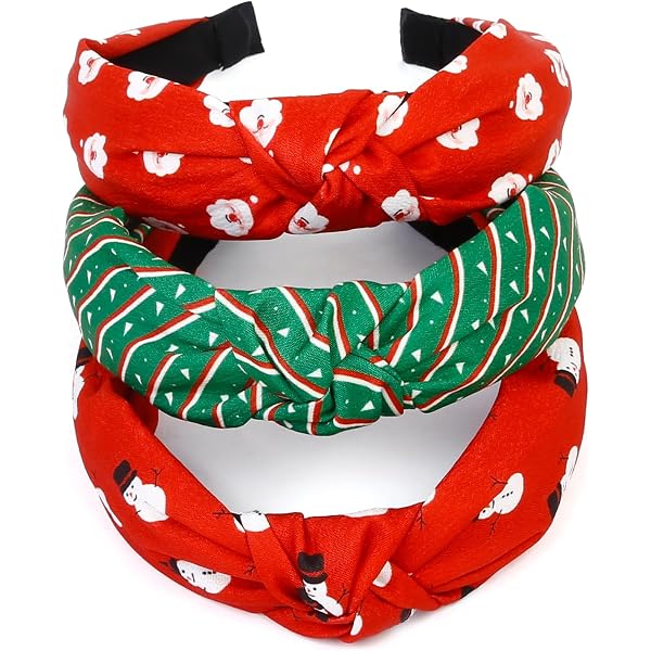 Lonext Knoten-Stirnband – Elastisches Twist-Band In Rot/Weiß/Blau (ohne Strass)