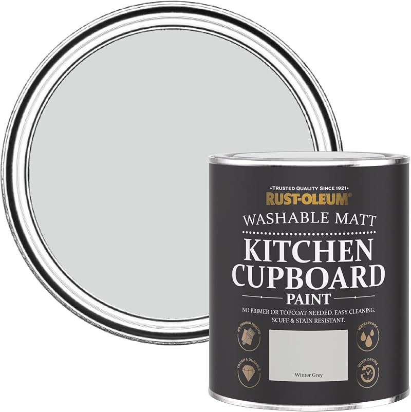 Rust-Oleum Kitchen Cupboard Paint Grey Matt Winter Grey 750ml