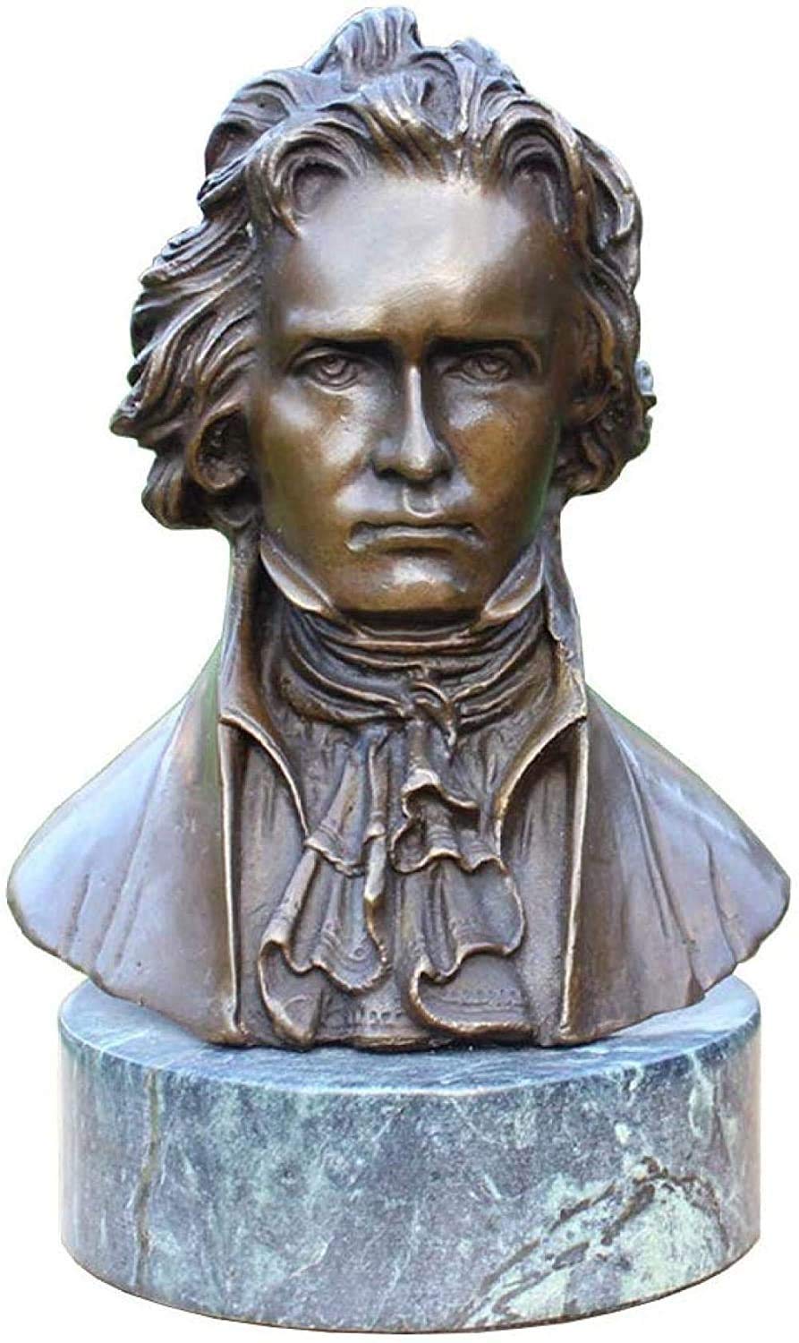 aasdf Ornaments Statues Sculptures Beethoven Bust Statue Ludwig Van Figurine White Finish Composer S