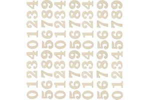 Operitacx 100pcs Diy Wooden Arabic Numbers 0-9 Unfinished Wood Clock Numerals for Craft Clock Decoration Home Diy Projects