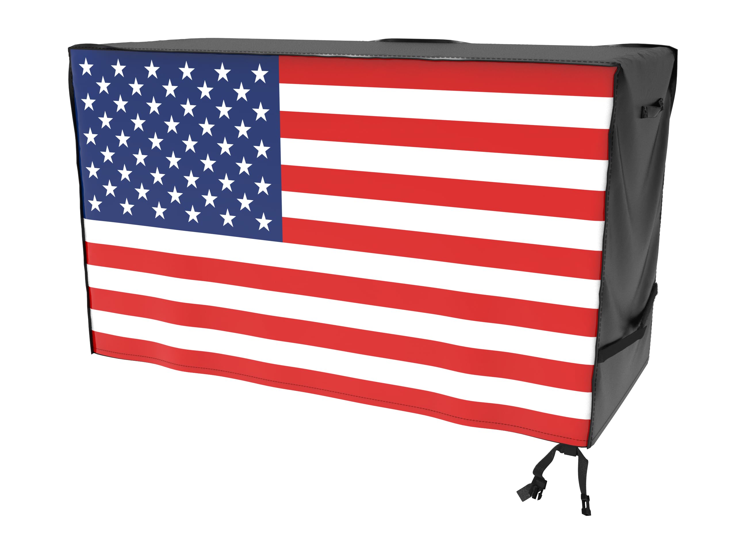 ATYARD 55-inch Outdoor Cover for Keter Unity XL Portable Table - UV Resistant, Breathable, All Weather (55" L x 24" W x 32" H) Black,American Flag Image
