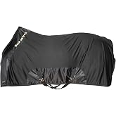 Back on Track Royal Mesh Sheet Deluxe Horse Blanket | Lightweight Stable Sheet, 2 Front T-Buckles Closure, Welltex Technology, Form-Fitting Back Line, Black - 78" (145cm)