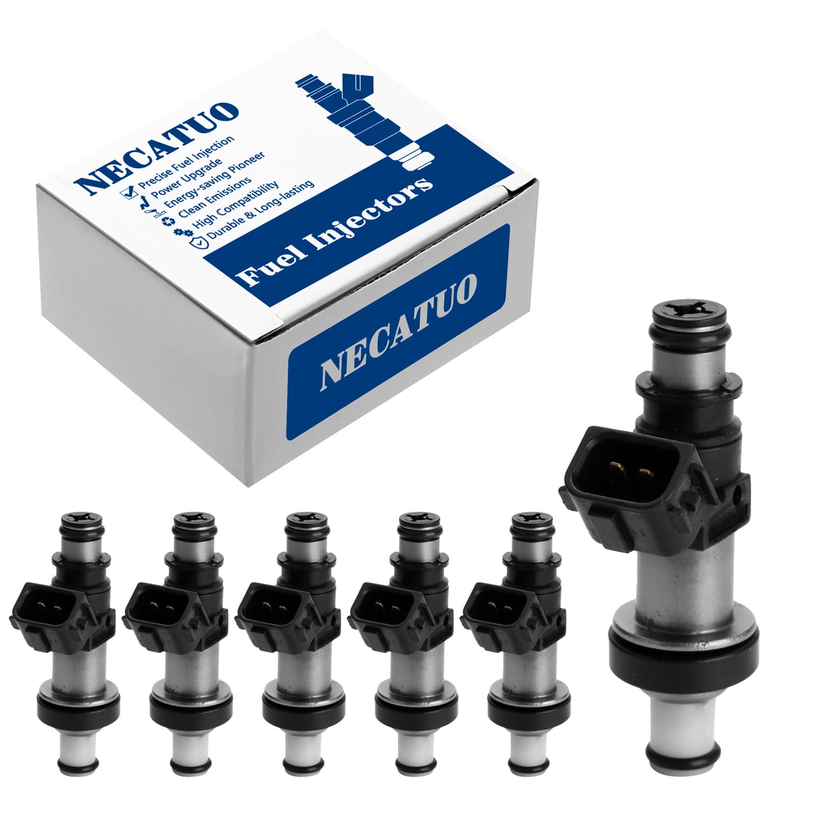 Photo 1 of ***DIRTY** Set of 6 Fuel Injectors - Compatible with Honda Odyssey Acura TL CL 3.2L MDX 3.5 V6 - Replaces 06164P8EA00 FJ490 842-12279