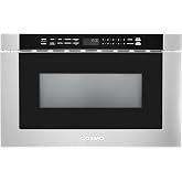 24 in. Haven Coll 1.2 cu. ft. Built-in Microwave Drawer, Stainless Steel | Cosmo COS-12MWDSS-NH Touch Controls, 11 Power Levels, 1000W, Child Lock Function, Defrost Functions, Automatic Presets