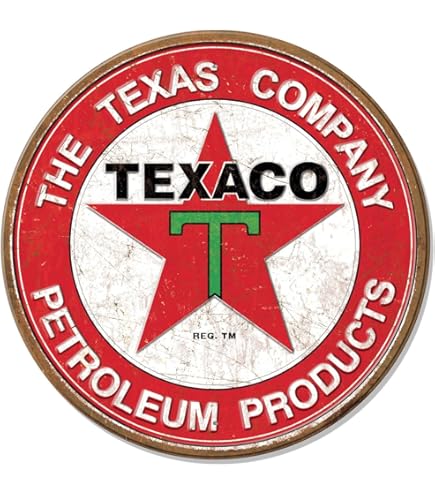 Amazon.com: Signs 4 Fun SRTX4 Texaco Logo 12 inch Round Sign, Red