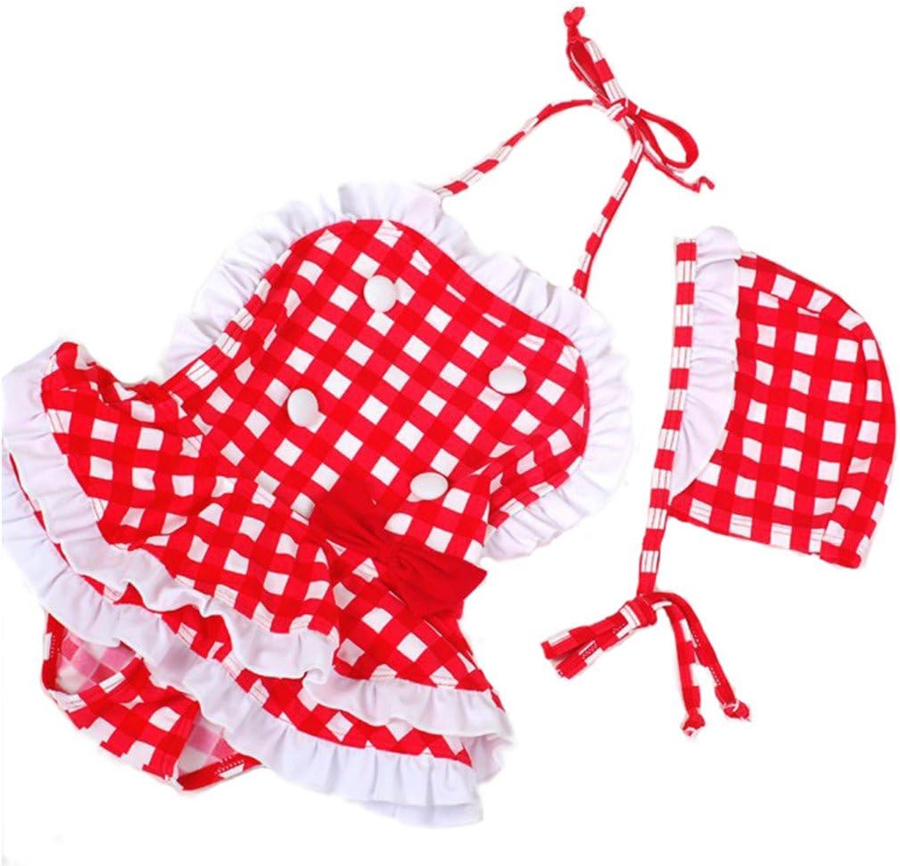 wildwalk Flower Baby Girl Red Hat 2 Pieces Bikini Sets