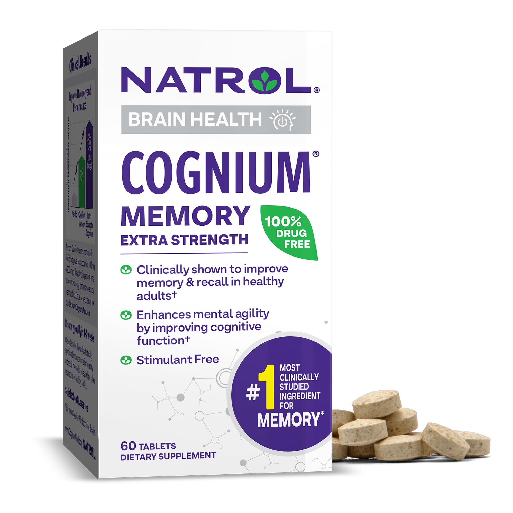 Natrol Cognium Memory Extra Strength Silk Protein