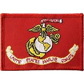 Flagline Marines - Military Rectangular Patch (Red Trim)