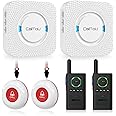CallToU Caregiver Pager Wireless Alert Button Home Intercom System Long Range 2 Way Radio for Elderly/Patient/Pregnant/Home/Office