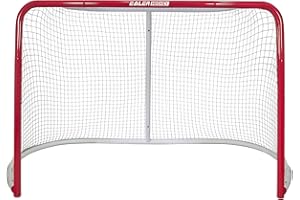 EALER Hockey Goal with Shooting Targets – 6′×4′ Portable Street & Ice Goal, Heavy-Duty 2″ Steel Frame, 11 Target Holes, Tear-Proof Fabric, Official Size, Easy Backyard Assembly