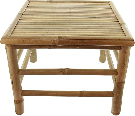 Dekoleidenschaft Tropical Side Table Made Of Bamboo Wood Coffee Table Sofa Table Garden Table Balcony Table Amazon De Kuche Haushalt
