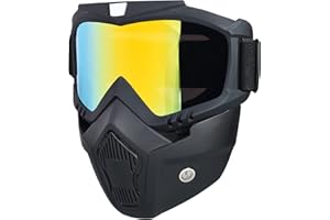 BROYEUR Paintball Mask Anti Fog, Full Face Tactical Mask Goggles Detachable for Motorcycle Cycling Skiing Halloween CS Game Cosplay