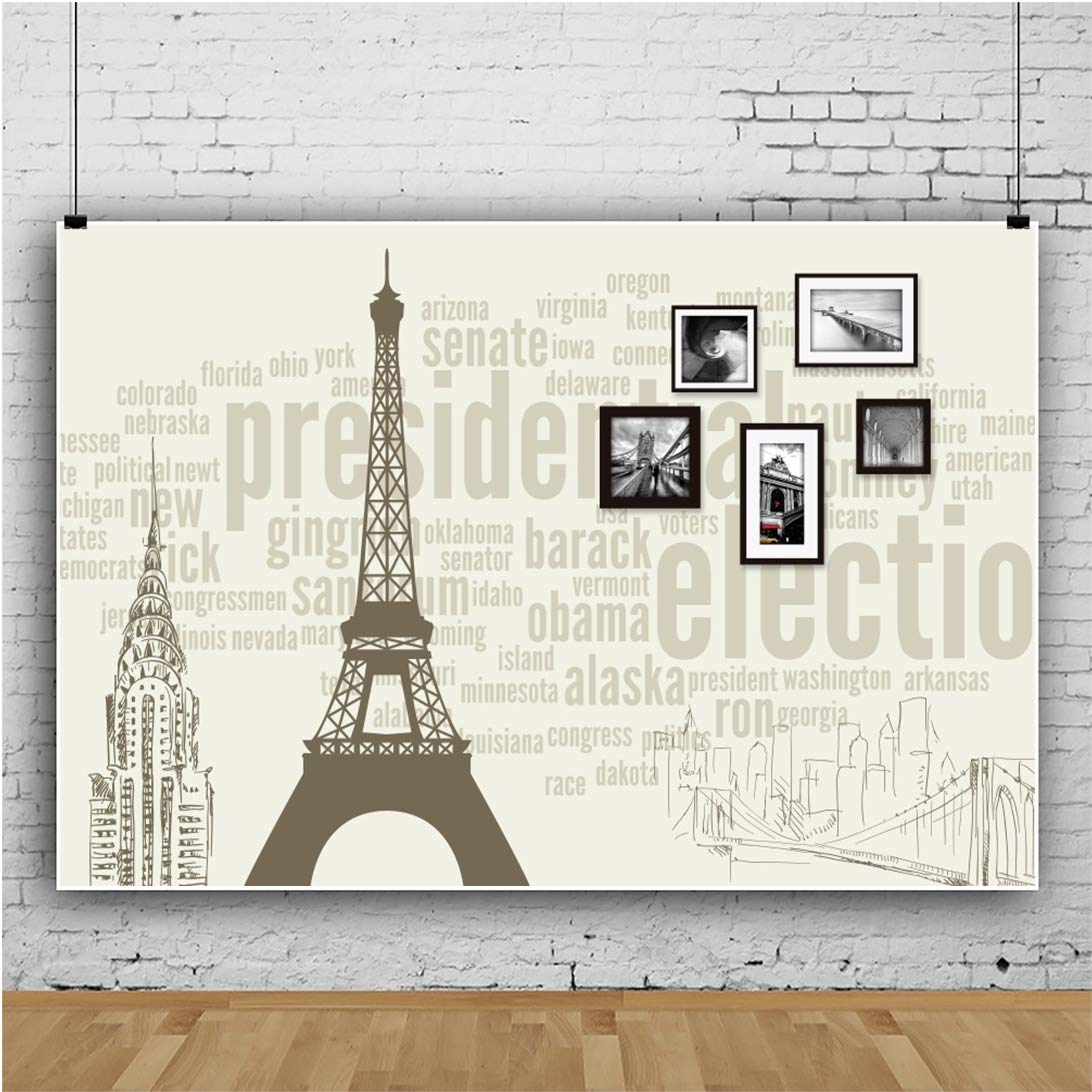 Amazon Com Renaiss 9x6ft Photography Backdrop Eiffel Tower