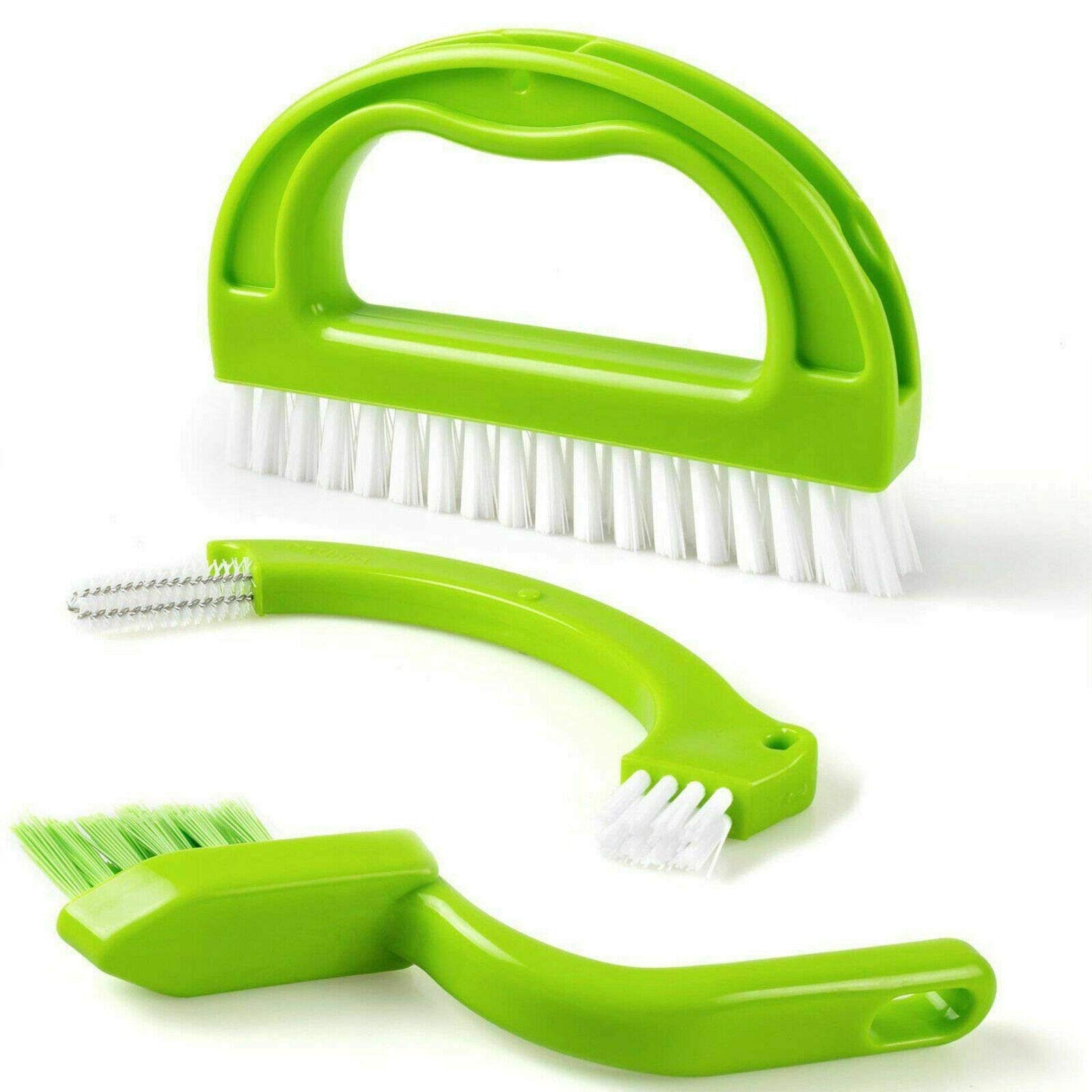 Sashtech Grout Brushes (3 in 1) Tile Cleaner Brush – For Bathroom And Kitchen – Small Cleaning Tool Brushes Removes Mould Dirt – Deep Cleaning