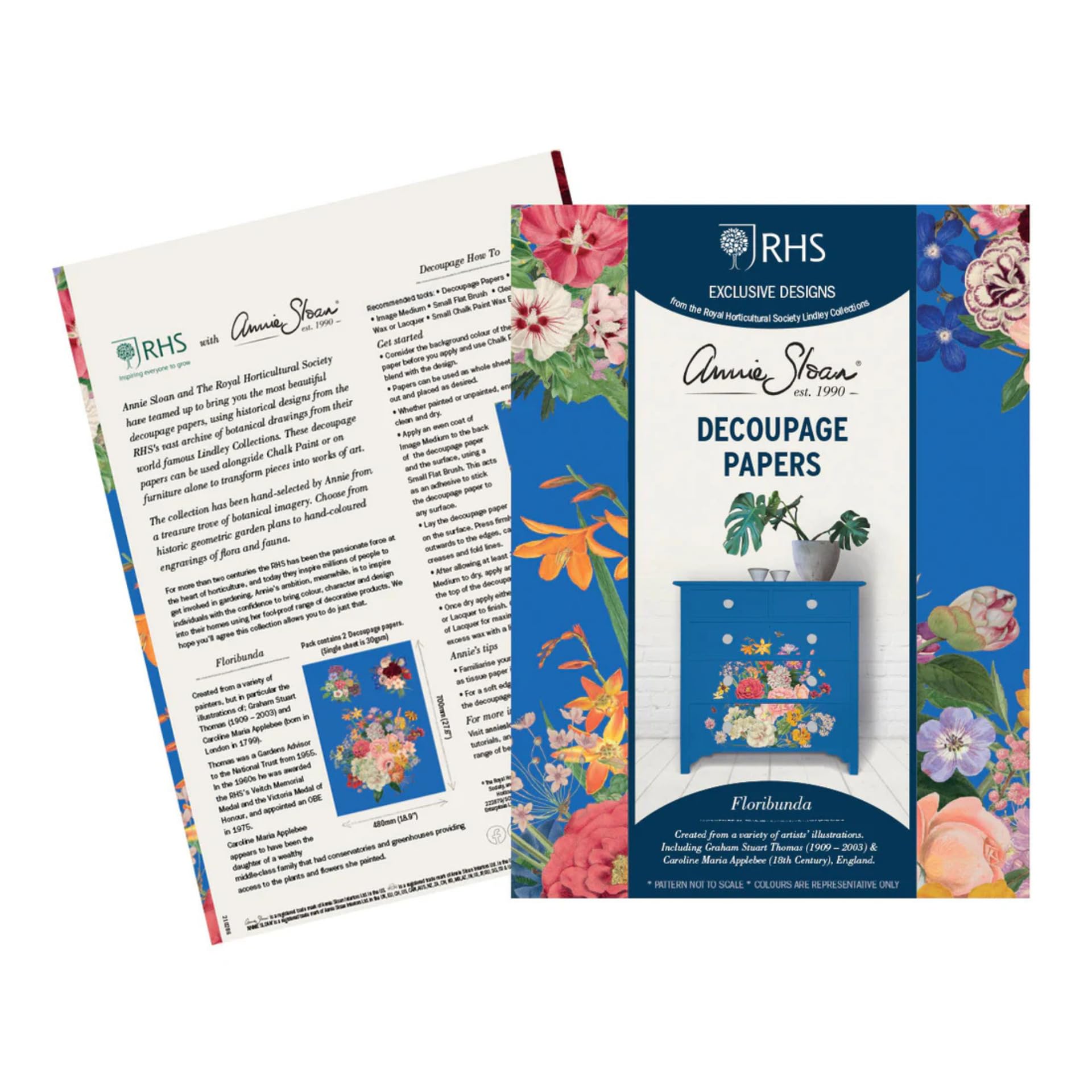 Annie Sloan RHS Decoupage Paper FLORIBUNDA
