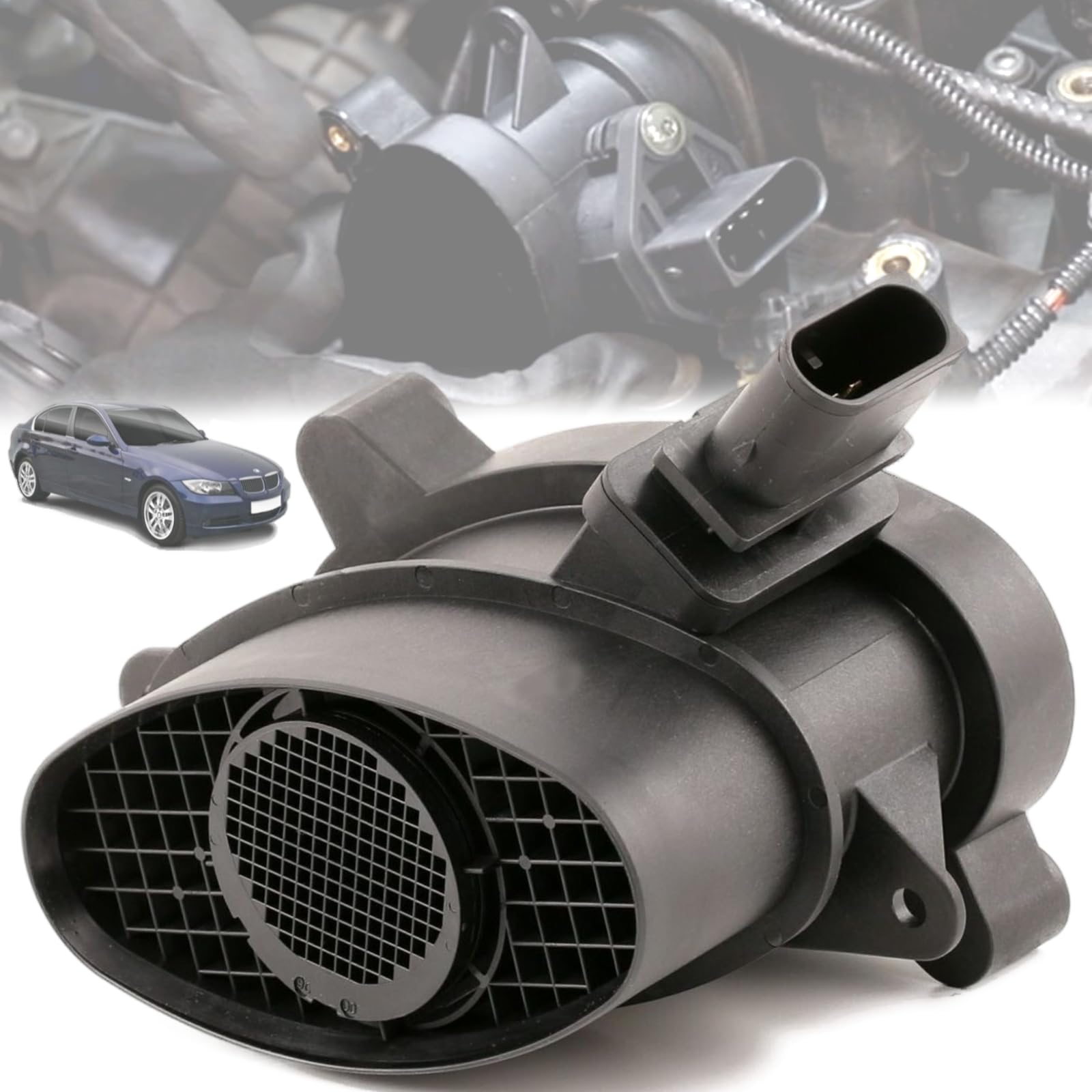 Twowinds Air Flow Meter, Mass Air Flow Sensor MAF, Engine Sensor Compatible with BMW E46 E53 E60 E61 E65 E66 E66 E67 E90 E91 E92 E93 E93 E87 E83 X5 X6 X3, 718221040, 0928400504, 20929476, 1493901009