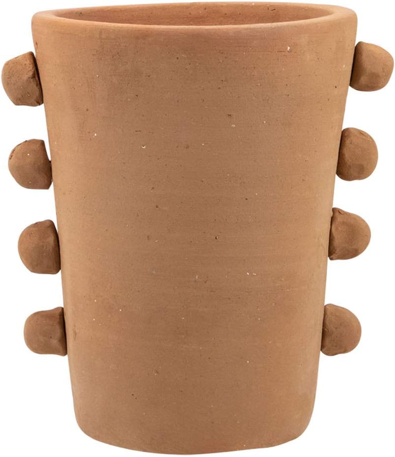 Foreside Home and GardenNatural Beaded Decorative Osa Terracotta Vase