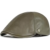VOBOOM Leather Ivy Newsboy Caps 6 Panel Cabbie Beret Hat