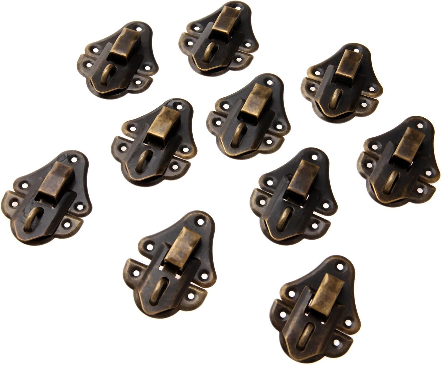 10Pcs 48 * 35mm Vintage Decorative Latches Hasp Pad Lockable