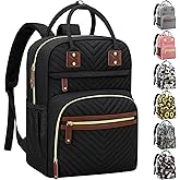 Tenot Diaper Bag Backpack for Women Large Capacity with Insulated Pockets Multifunctional Diaper Bags For Baby Girl Boy Waterproof Baby Bags For Mama Maternity Travel Bag Black
