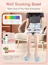 Deciniee Toe Nail Soaking Bowl 2Pcs Acetone Remover Spa Tool High Heel Clear PT view 5