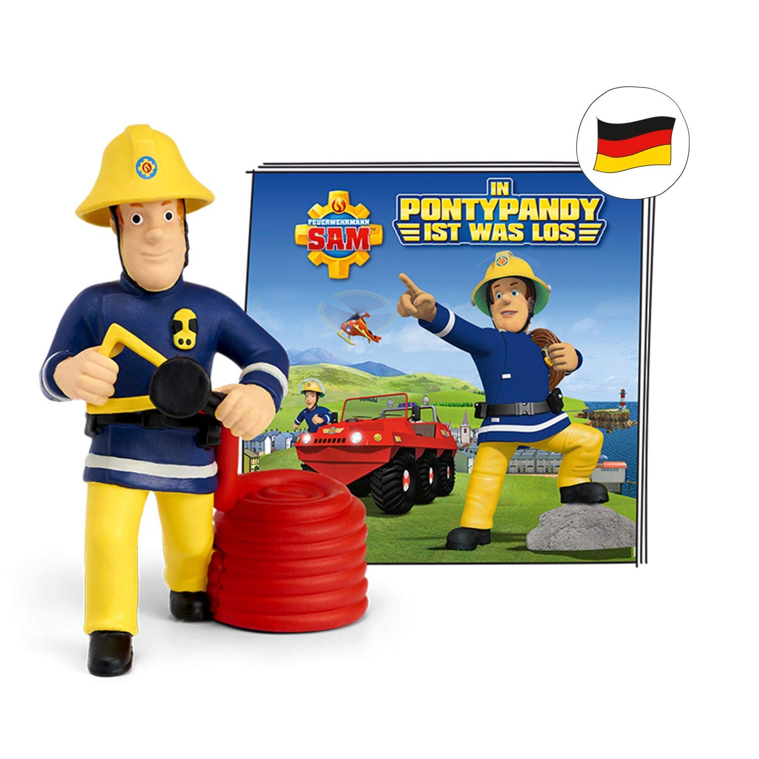 tonies Audio Figure for Toniebox, Fireman Sam - In Pontypandy is what going on, audio play for children from 3 years, playing time approx. 60 minutes