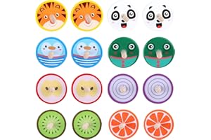 WODI TOYS WODI Wooden Spinning Tops, 16 Pcs Wood Novelty Gyroscopes, Kids Handmade Painted Spinner, Kindergarten Toys, Vintage Craft Spin Top, Great Gift for Toddlers Girls Boys