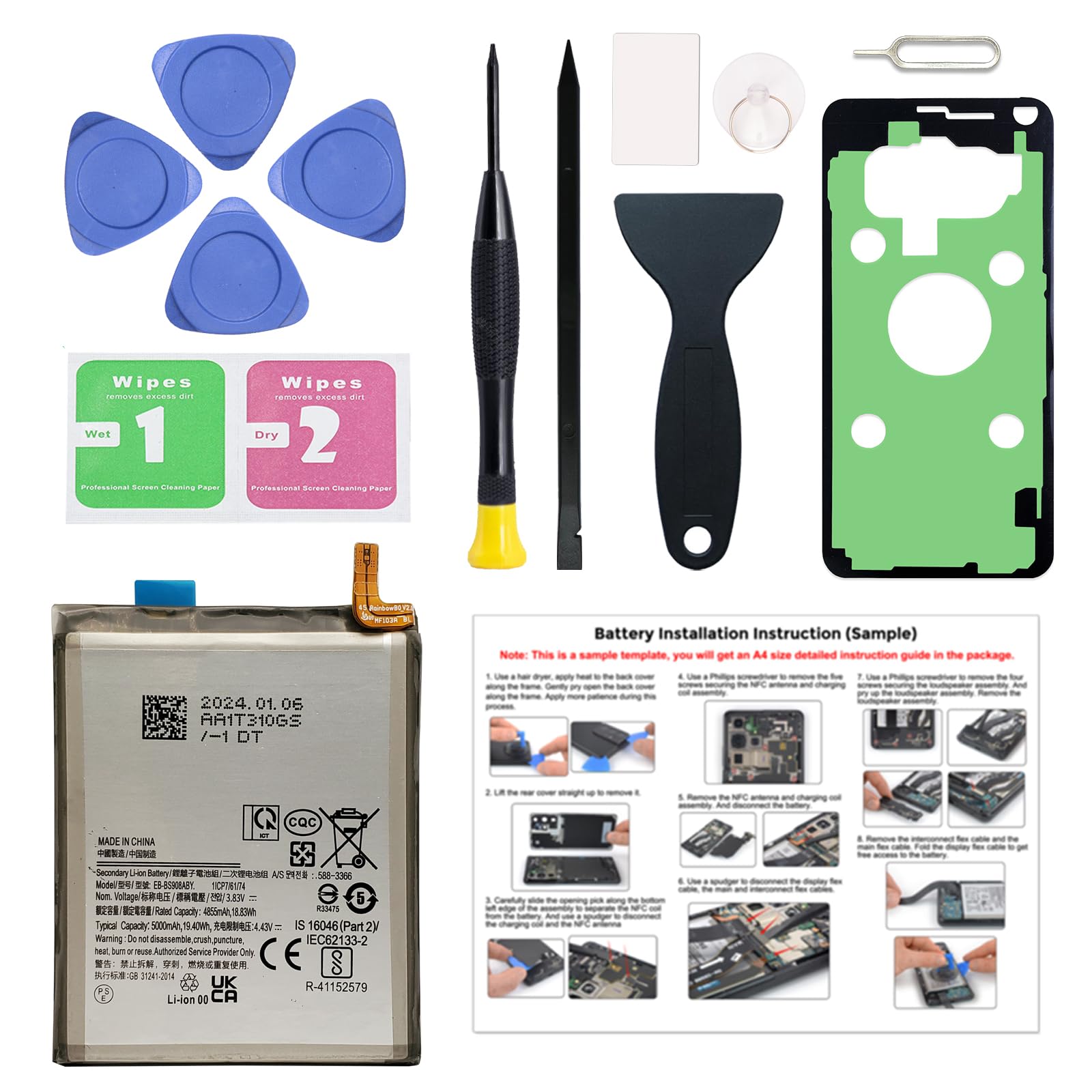 MAXSHARKS New Upgraded Battery for Galaxy S22