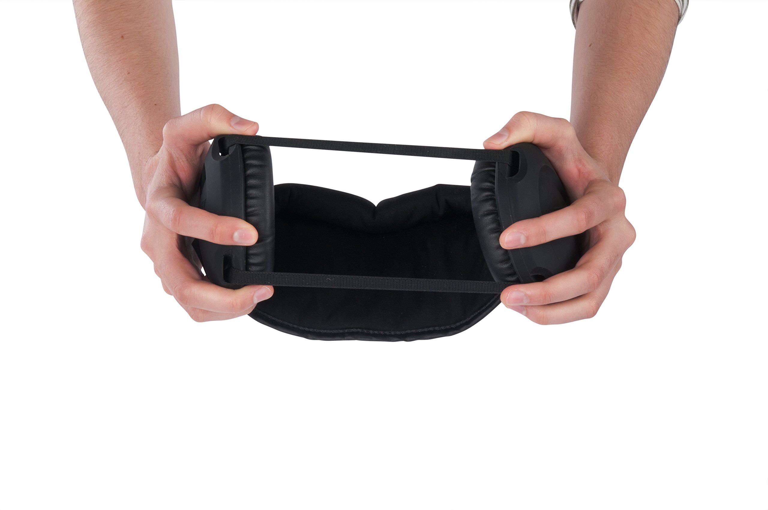 Ear Muffs for Sleeping with Sleep Mask Black. Soft & Luxurious Mask